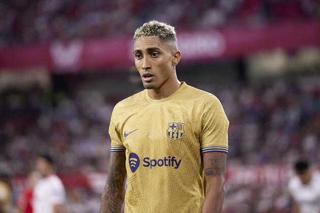 Sevilla FC v FC Barcelona, Barca LaLiga Santander, Seville, Spain Seville, Spain. 03rd September 2022. Raphinha (22) of FC Barcelona seen during the LaLiga Santander match between Sevilla FC and FC Barcelona at Estadio Ramon Sanchez Pizjuan in Seville. Seville Andalucia Spain Estadio Ramon Sanchez Pizjuan Copyright: xGonzalesxPhoto JesusxRuizxMedinax