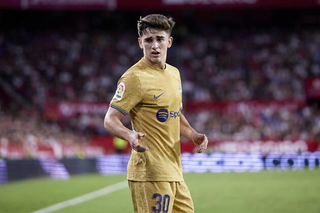 Sevilla FC v FC Barcelona, Barca LaLiga Santander, Seville, Spain Seville, Spain. 03rd September 2022. Gavi (30) of FC Barcelona seen during the LaLiga Santander match between Sevilla FC and FC Barcelona at Estadio Ramon Sanchez Pizjuan in Seville. Seville Andalucia Spain Estadio Ramon Sanchez Pizjuan Copyright: xGonzalesxPhoto JesusxRuizxMedinax