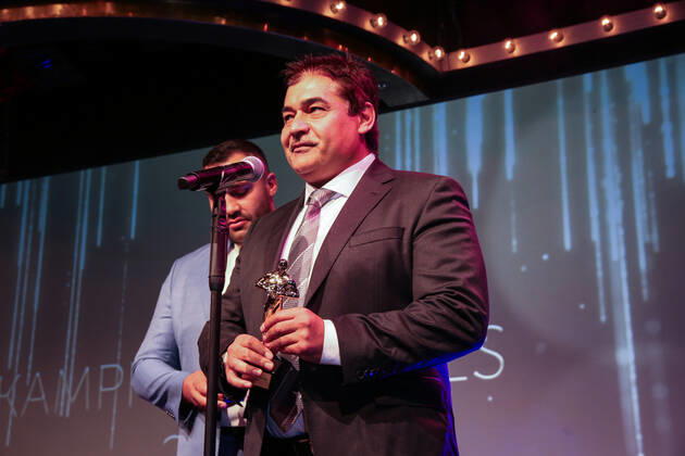 Boxen: Herqul 2022 - German Boxing Award, Berlin, 04.09.2022 Kampf des Jahres: Ali Eren Demirecen und Promoter Erol Ceylan (EC Boxing) Berlin Germany
