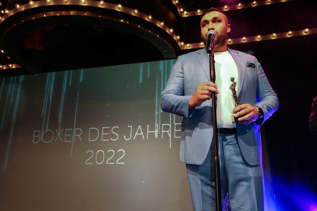 Boxen: Herqul 2022 - German Boxing Award, Berlin, 04.09.2022 Boxer des Jahres: Ali Eren Demirecen (EC Boxing) Berlin Germany