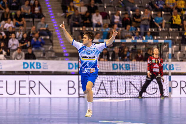 Daniel Fernandez (TVB Stuttgart, 06) jubelt TVB 1898 Stuttgart gegen Rhein-Neckar Loewen, Handball, Bundesliga, 2. Spieltag, Saison 2022-2023, 17.09.2022 TVB 1898 Stuttgart gegen Rhein-Neckar Loewen, Handball, Bundesliga, 2. Spieltag, Saison 2022-2023, 17.09.2022 Stuttgart Copyright: xEibner-Pressefoto OliverxSchmidtx EP_OST