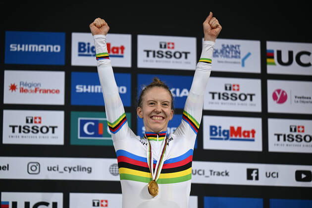 Bilder des Jahres, Sport 10 Oktober Sport Themen der Woche KW41 Sport Bilder des Tages 15-10-2022 World Championships Elite Women Track; Giornata 04; 2022, Germany; Brausse, Franziska; Saint Quentin En Yvelines; 