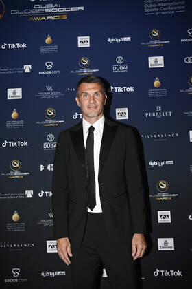 Foto Fabio Ferrari LaPresse - 17 Novembre 2022 - Dubai, Emirati Arabi Uniti - - Calcio -17ma edizione di Dubai International Sports Conference - Globe Soccer Awards 2022. Nella foto: Paolo Maldini November 17, 2022 Dubai, United Arab Emirates - sport - Soccer - 17th edition of the Dubai International Sports Conference - Globe Soccer Awards 2022. In the pic: Paolo Maldini  Copyright: xFabioxFerrari LaPressex