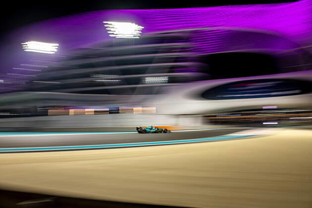 ABU DHABI, UNITED ARAB EMIRATES: Sebastian Vettel, racing for the Aston Martin F1 team during the 2022 Formula 1 Abu Dhabi Grand Prix at the Yas Marina Circuit in Abu Dhabi, United Arab Emirates.