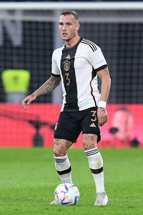 Fußball UEFA Nations League Deutschland - Ungarn am 23.09.2022 in der Red Bull Arena in Leipzig David Raum ( Deutschland ) DFB regulations prohibit any use of photographs as image sequences and or quasi-video.