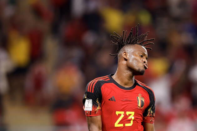 Sport Bilder des Tages belgium vs canada AL-RAYYAN, AR - 23.11.2022: BELGIUM VS CANADA - bBATSHUAYI Michy of Belgium celebrates after scoring a goal during the match between Belgium and Canada, valid for the first round of the group stage of the World Cup, held at the Ahmed bin Ali Stadium in Al-Rayyan, Qatar. (Photo: Marcelo Machado de Melo Fotoarena) x2297888x  MarceloxMachadoxdexMelo