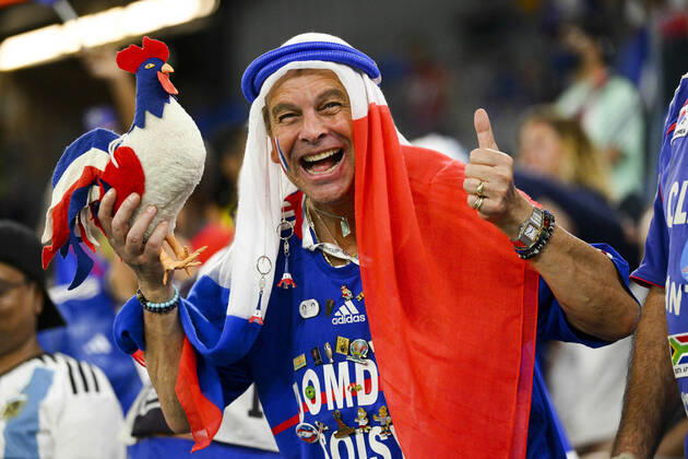 Supporters de l Equipe de France - Ambiance DomDom FOOTBALL : France vs Danemark - Groupe D - coupe du Monde Qatar 2022 - 26 11 2022 JBAutissier Panoramic