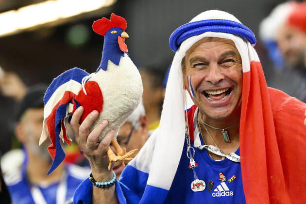 Supporters de l Equipe de France - Ambiance DomDom FOOTBALL : France vs Danemark - Groupe D - coupe du Monde Qatar 2022 - 26 11 2022 JBAutissier Panoramic