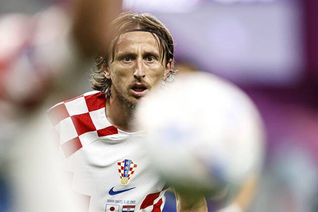 Sport Bilder des Tages AL WAKRAH - Luka Modric of Croatia during the FIFA World Cup, WM, Weltmeisterschaft, Fussball Qatar 2022 round of 16 match between Japan and Croatia at Al Janoub Stadium on December 5, 2022 in Al Wakrah, Qatar. AP Dutch Height MAURICE OF STONE FIFA World Cup Qatar 2022 2022 xVIxANPxSportx xMauricexvanxSteenxWKxIVx