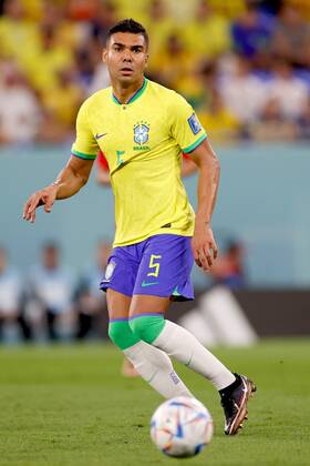 DOHA, 05-12-2022, Stadium , World Cup 2022 in Qatar , Round of 16, game between Brazil and South Korea, Brazil player Casemiro Brazil - South Korea  x19453199x Copyright: