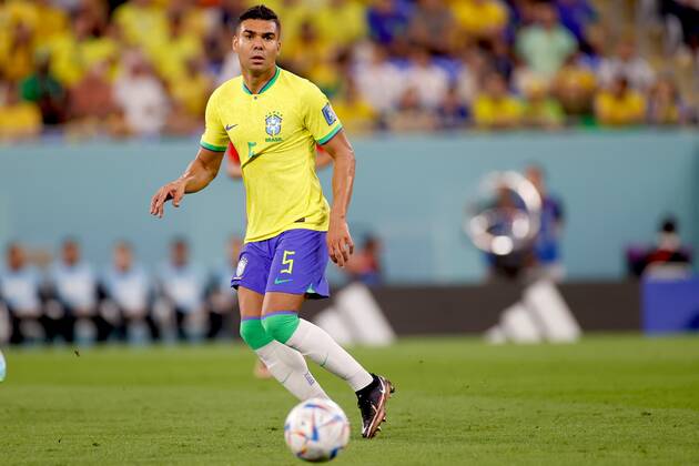 DOHA, 05-12-2022, Stadium , World Cup 2022 in Qatar , Round of 16, game between Brazil and South Korea, Brazil player Casemiro Brazil - South Korea  x19453201x Copyright: