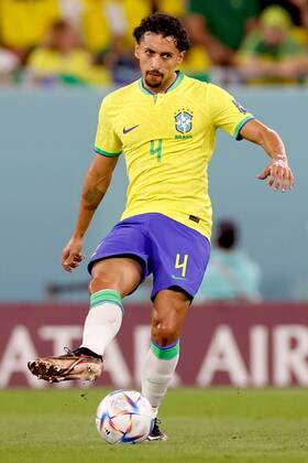 DOHA, 05-12-2022, Stadium , World Cup 2022 in Qatar , Round of 16, game between Brazil and South Korea, Brazil player Marquinhos Brazil - South Korea  x19453205x Copyright: