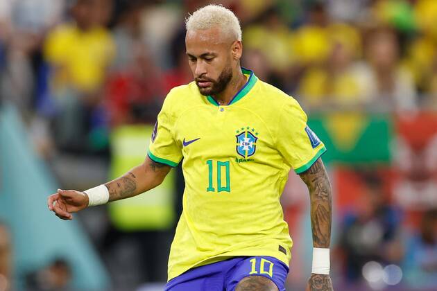 DOHA, 05-12-2022, Stadium , World Cup 2022 in Qatar , Round of 16, game between Brazil and South Korea, Brazil player Neymar Brazil - South Korea  x19453221x Copyright: