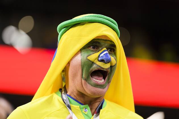 RECORD DATE NOT STATED FIFA World Cup, WM, Weltmeisterschaft, Fussball Qatar 2022 Croatia vs Brazil CF Fans o Aficion during the game Croatia vs Brazil, corresponding to the Quarterfinal of the FIFA World Cup Qatar 2022, at Education City Stadium, Doha, on December 09, 2022. <br><br> Fans o Aficion durante el partido Croacia vs Brasil, correspondiente a los cuartos de final de la Copa Mundial de la FIFA Catar 2022, en el Estadio de la Ciudad de la Educacion, Doha, el 09 de Diciembre de 2022 DOHA DOHA QATAR Copyright: xMarcioxMachadox 20221209_6232
