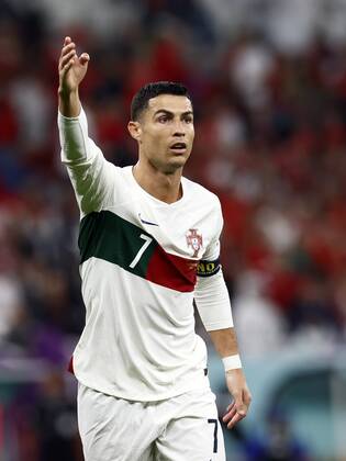 DOHA - Cristiano Ronaldo of Portugal during the FIFA World Cup, WM, Weltmeisterschaft, Fussball Qatar 2022 quarterfinal match between Morocco and Portugal at Al Thumama Stadium on December 10, 2022 in Doha, Qatar. ANP KOEN VAN WEEL netherlands out - belgium out Doha xVIxxIVx