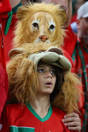 morocco vs portugal DOHA, CA - 10.12.2022: MOROCCO VS PORTUGAL - Morocco fans during the match between Morocco and Portugal, valid for the quarterfinals of the World Cup, held at the Al Thumama Stadium in Doha, Qatar. (Photo: Rodolfo Buhrer La Imagem Fotoarena) x2308665x RodolfoxBuhrer