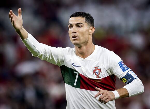 DOHA - Cristiano Ronaldo of Portugal during the FIFA World Cup, WM, Weltmeisterschaft, Fussball Qatar 2022 quarterfinal match between Morocco and Portugal at Al Thumama Stadium on December 10, 2022 in Doha, Qatar. ANP KOEN VAN WEEL FIFA World Cup Qatar 2022 2022 xVIxANPxSportx xxANPxIVx