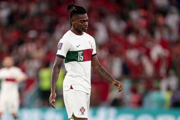RECORD DATE NOT STATED December 10, 2022. - Doha, Qatar. - Al Thumama Stadium. FIFA World Cup, WM, Weltmeisterschaft, Fussball 2022. Round of 8. Portugal v Morocco. In photo: Rafael Leao DmitryxGolubovich