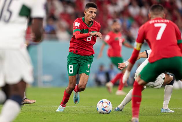 RECORD DATE NOT STATED December 10, 2022. - Doha, Qatar. - Al Thumama Stadium. FIFA World Cup, WM, Weltmeisterschaft, Fussball 2022. Round of 8. Portugal v Morocco. In photo: Azzedine Ounahi DmitryxGolubovich
