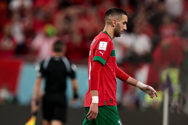 RECORD DATE NOT STATED December 10, 2022. - Doha, Qatar. - Al Thumama Stadium. FIFA World Cup, WM, Weltmeisterschaft, Fussball 2022. Round of 8. Portugal v Morocco. In photo: Hakim Ziyech DmitryxGolubovich
