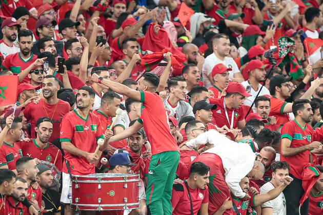 RECORD DATE NOT STATED December 10, 2022. - Doha, Qatar. - Al Thumama Stadium. FIFA World Cup, WM, Weltmeisterschaft, Fussball 2022. Round of 8. Portugal v Morocco. In photo: Morocco fans DmitryxGolubovich