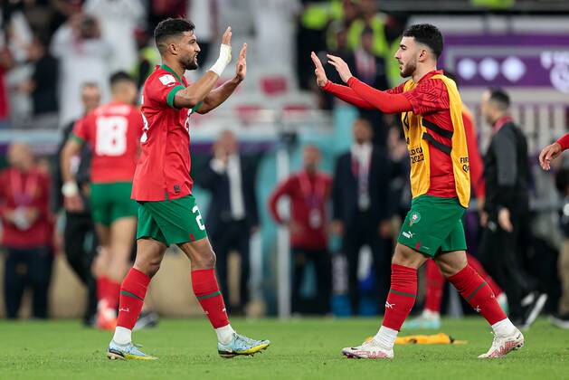 RECORD DATE NOT STATED December 10, 2022. - Doha, Qatar. - Al Thumama Stadium. FIFA World Cup, WM, Weltmeisterschaft, Fussball 2022. Round of 8. Portugal v Morocco. In photo: Achraf Hakimi DmitryxGolubovich