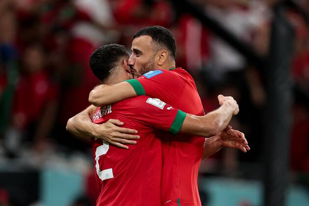 RECORD DATE NOT STATED December 10, 2022. - Doha, Qatar. - Al Thumama Stadium. FIFA World Cup, WM, Weltmeisterschaft, Fussball 2022. Round of 8. Portugal v Morocco. In photo: Achraf Hakimi DmitryxGolubovich
