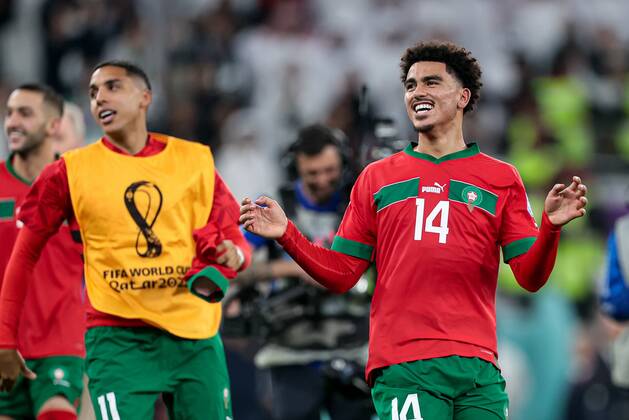 RECORD DATE NOT STATED December 10, 2022. - Doha, Qatar. - Al Thumama Stadium. FIFA World Cup, WM, Weltmeisterschaft, Fussball 2022. Round of 8. Portugal v Morocco. In photo: Zakaria Aboukhlal DmitryxGolubovich