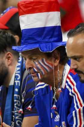 Supporters de l Equipe de France - Ambiance DomDom FOOTBALL : France vs Maroc - 1 2 finale - coupe du Monde Qatar 2022 - 14 12 2022 JBAutissier Panoramic