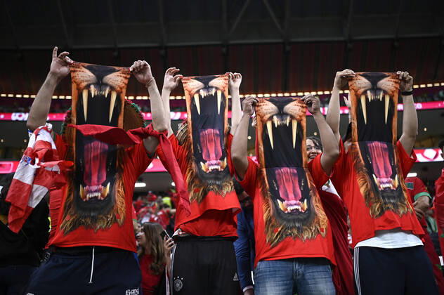 Foto Fabio Ferrari LaPresse 14 Dicembre 2022 Qatar - - Calcio - Mondiali 2022 Qatar - Francia vs Marocco - Semi Finale - Al-Bayt Stadium Nella foto: i tifosi del Marocco December 14, 2022 Qatar - Sport - Soccer - Qatar 2022- FIFA World Cup, WM, Weltmeisterschaft, Fussball - Francia vs Morocco - Group C - semi finals - Al-Bayt Stadium In the pic: Moroccans supporters  Copyright: xFabioxFerrari LaPressex