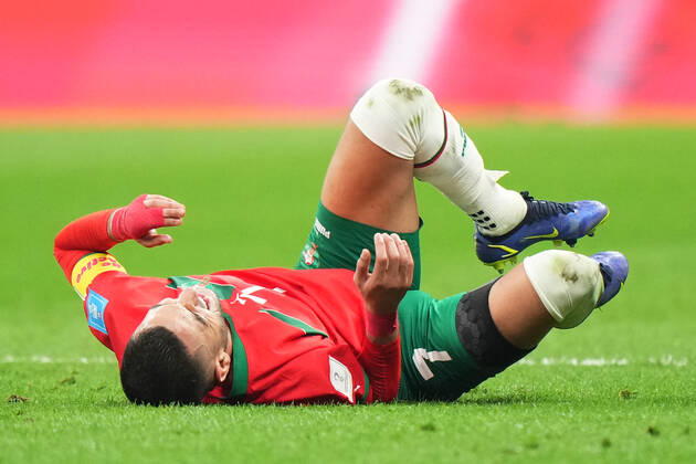 QAT: France v Morocco. FIFA World Cup, WM, Weltmeisterschaft, Fussball Qatar 2022. Semi-final Hakim Ziyech of Morocco during the FIFA World Cup Qatar 2022 match, Semi-final between Frtance and Morocco played at Al Bayt Stadium on Dec 14, 2022 in Al Khor Qatar. Copyright: xBaguxBlancox xPRESSINx WC_221214_075