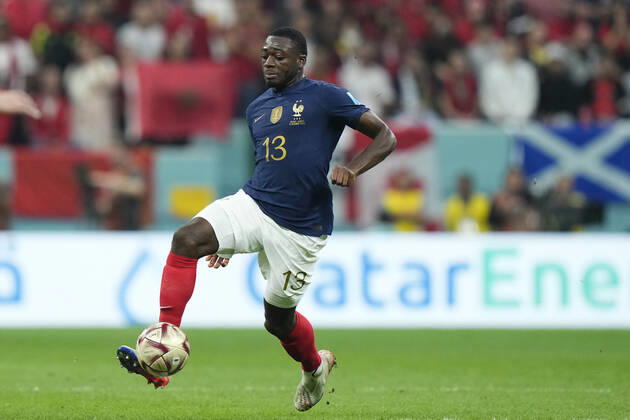 France v Morocco: Semi Final - FIFA World Cup, WM, Weltmeisterschaft, Fussball Qatar 2022 Youssouf Fofana central midfield of France and AS Monaco controls the ball during the FIFA World Cup Qatar 2022 semi final match between France and Morocco at Al Bayt Stadium on December 14, 2022 in Al Khor, Qatar. Al Khor Qatar Copyright: xJosexBretonx originalFilename:breton-francevm221214_npM5p