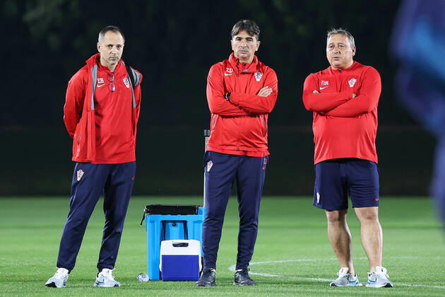 Training of the Croatian national football team Head coach Zlatko Dalic during the training of the Croatian national football team at Al Ersal 3 camp in Doha, Qatar on December 15, 2022. GoranxStanzl PIXSELL