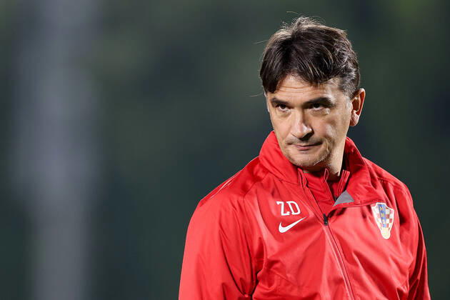 Training of the Croatian national football team Head coach Zlatko Dalic during the training of the Croatian national football team at Al Ersal 3 camp in Doha, Qatar on December 15, 2022. GoranxStanzl PIXSELL