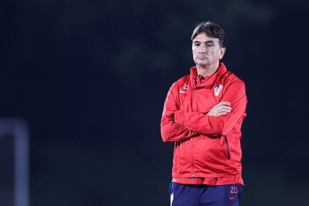 Training of the Croatian national football team Head coach Zlatko Dalic during the training of the Croatian national football team at Al Ersal 3 camp in Doha, Qatar on December 15, 2022. GoranxStanzl PIXSELL