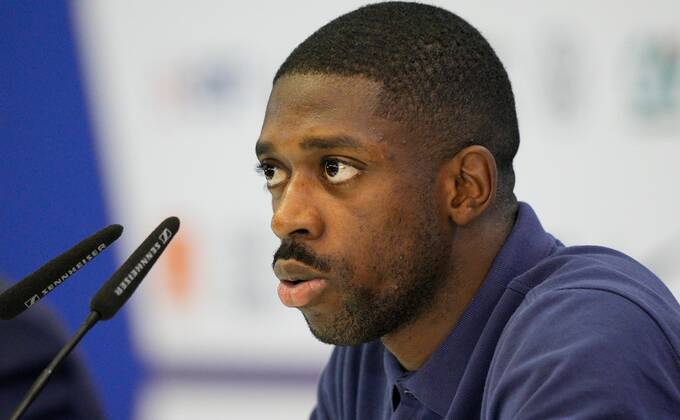 Mandatory Credit: Photo by Dave Shopland Shutterstock (13670207p) Ousmane Dembele of France press conference, PK, Pressekonferenz France Training & Press Conference, FIFA World Cup, WM, Weltmeisterschaft, Fussball 2022, Football, Al Sadd SC Stadium, Al Rayyan, Qatar - 16 Dec 2022 Editorial Use Only France Training & Press Conference, FIFA World Cup 2022, Football, Al Sadd SC Stadium, Al Rayyan, Qatar - 16 Dec 2022 Editorial Use Only  Copyright: xDavexShopland Shutterstockx 13670207p