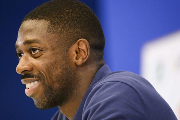 DEMBELE Ousmane (FRA) FOOTBALL : Conference de presse de l equipe de France - coupe du Monde Qatar 2022 - 16 12 2022 JBAutissier Panoramic 