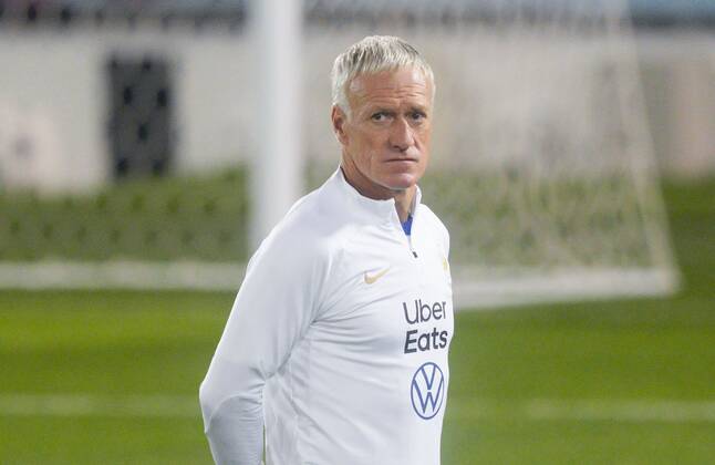 Mandatory Credit: Photo by Dave Shopland Shutterstock (13670207af) Manager Didier Deschamps of France France Training & press conference, PK, Pressekonferenz FIFA World Cup, WM, Weltmeisterschaft, Fussball 2022, Football, Al Sadd SC Stadium, Al Rayyan, Qatar - 16 Dec 2022 Editorial Use Only France Training & Press Conference, FIFA World Cup 2022, Football, Al Sadd SC Stadium, Al Rayyan, Qatar - 16 Dec 2022 Editorial Use Only Copyright: xDavexShopland Shutterstockx 13670207af
