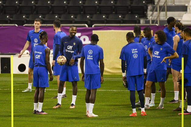 THURAM Marcus (FRA) FOOTBALL : Entrainement de l Equipe de France - coupe du Monde Qatar 2022 - 16 12 2022 JBAutissier Panoramic 