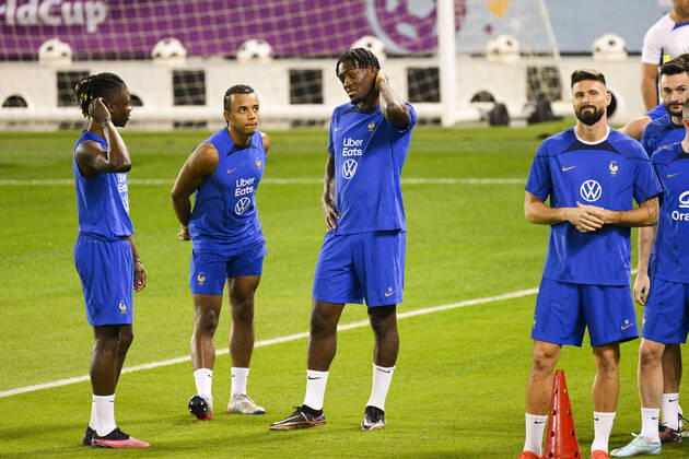 KOUNDE Jules (FRA) FOOTBALL : Entrainement de l Equipe de France - coupe du Monde Qatar 2022 - 16 12 2022 JBAutissier Panoramic 