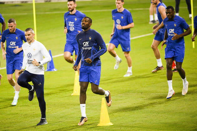 THURAM Marcus (FRA) FOOTBALL : Entrainement de l Equipe de France - coupe du Monde Qatar 2022 - 16 12 2022 JBAutissier Panoramic