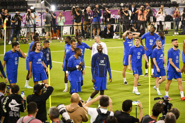 THURAM Marcus (FRA) FOOTBALL : Entrainement de l Equipe de France - coupe du Monde Qatar 2022 - 16 12 2022 JBAutissier Panoramic