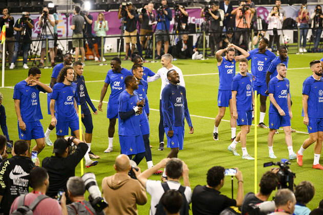 THURAM Marcus (FRA) FOOTBALL : Entrainement de l Equipe de France - coupe du Monde Qatar 2022 - 16 12 2022 JBAutissier Panoramic