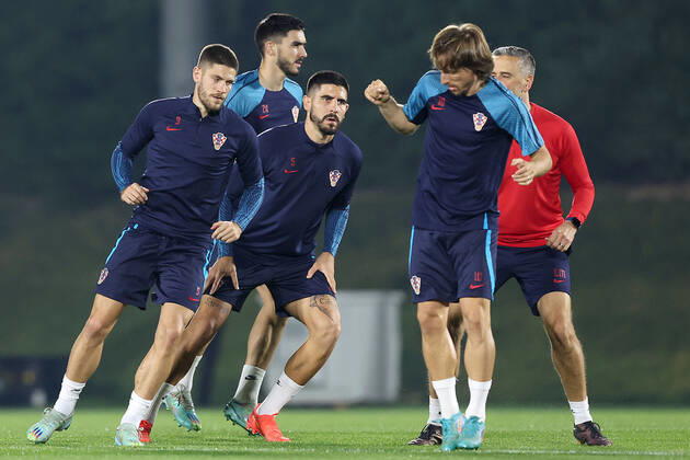 Training of the Croatian national football team Luka Modric during the training of the Croatian national football team at Al Esal 3 camp the day before the match against Morocco in Doha, Qatar on December 16, 2022. GoranxStanzl PIXSELL