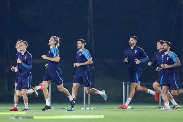 Training of the Croatian national football team Training of the Croatian national football team at Al Esal 3 camp the day before the match against Morocco in Doha, Qatar on December 16, 2022. GoranxStanzl PIXSELL