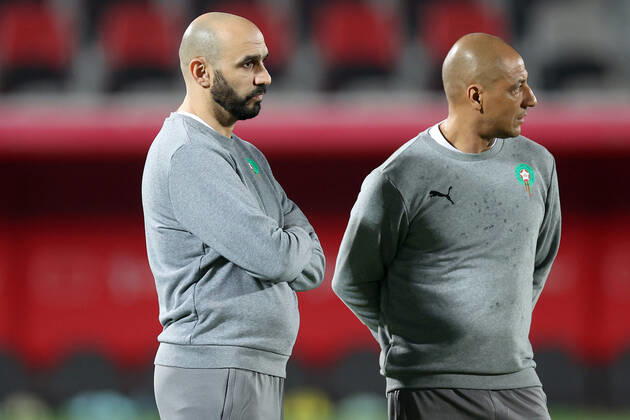 Training of the Moroccan football team Training of the Moroccan football team at the Al Duhail camp the day before the match against Croatia in Doha, Qatar on December 16, 2022. IgorxKralj PIXSELL