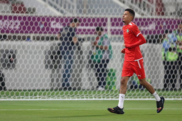 Training of the Moroccan football team Training of the Moroccan football team at the Al Duhail camp the day before the match against Croatia in Doha, Qatar on December 16, 2022. IgorxKralj PIXSELL