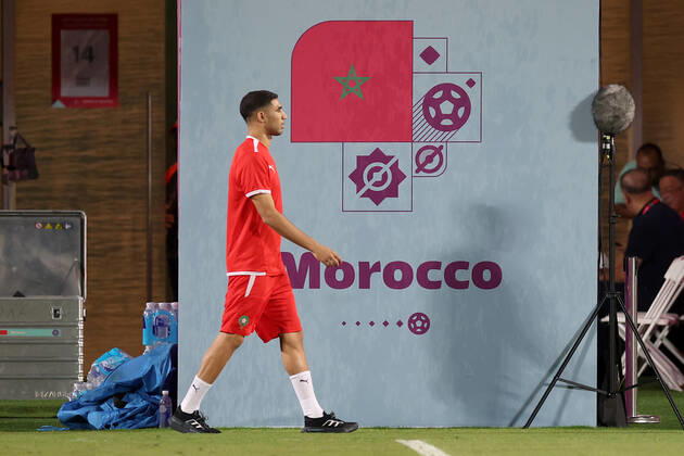 Training of the Moroccan football team Training of the Moroccan football team at the Al Duhail camp the day before the match against Croatia in Doha, Qatar on December 16, 2022. IgorxKralj PIXSELL