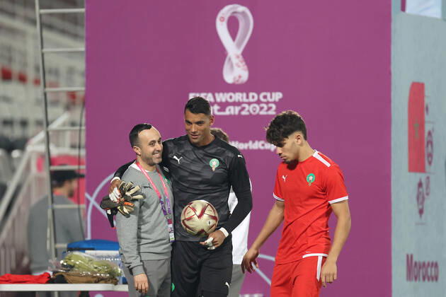 Training of the Moroccan football team Training of the Moroccan football team at the Al Duhail camp the day before the match against Croatia in Doha, Qatar on December 16, 2022. IgorxKralj PIXSELL