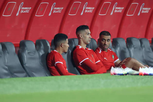 Training of the Moroccan football team Training of the Moroccan football team at the Al Duhail camp the day before the match against Croatia in Doha, Qatar on December 16, 2022. IgorxKralj PIXSELL